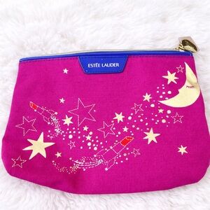Estée Lauder Pink Celestial Makeup Bag Stars Moon Cosmetic Pouch NEW